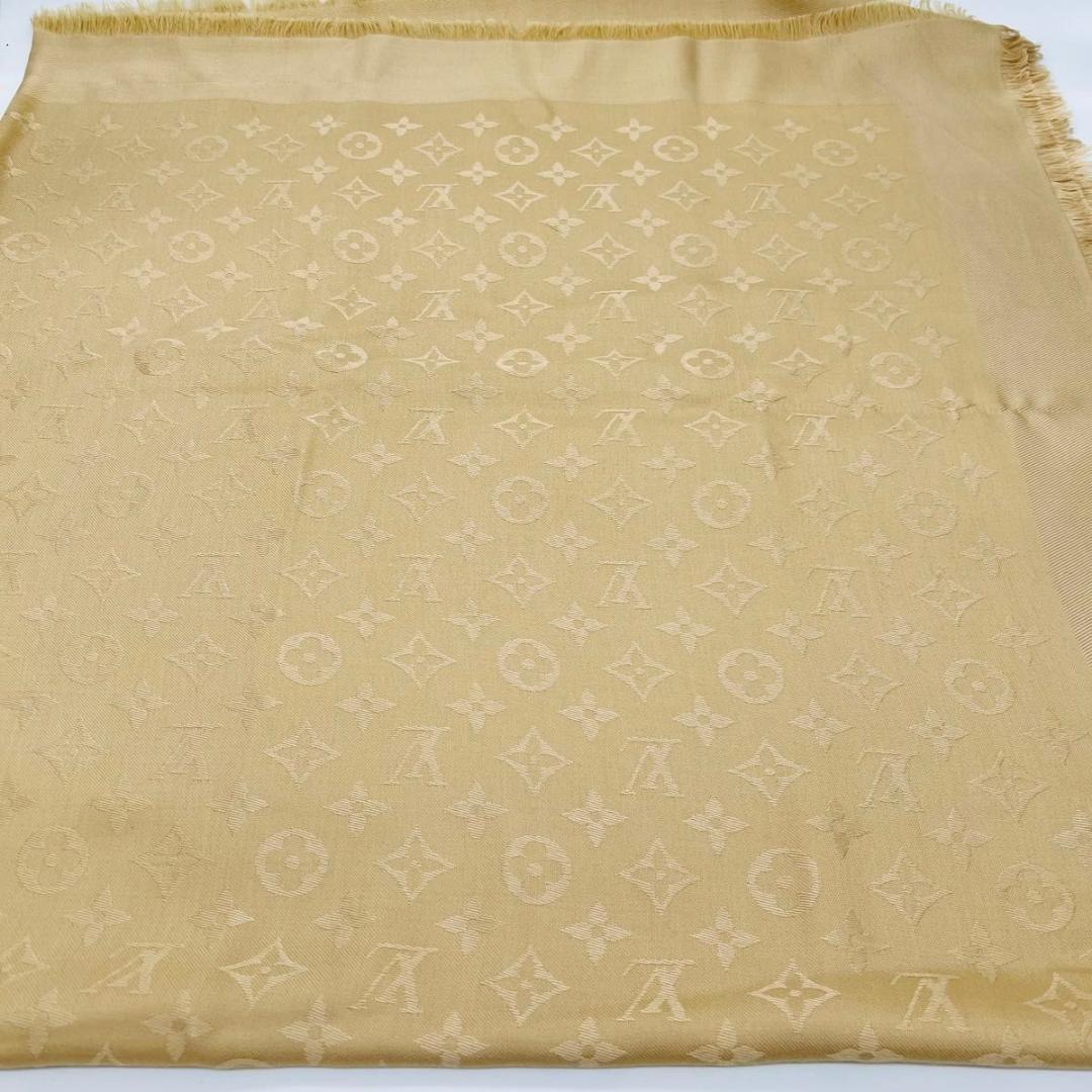 LOUISVUITTON ルイヴィトン 大判　モノグラム スカーフ ベージュ
